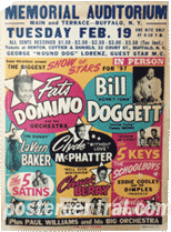 fats Domino, Bill Doggett Show of Stars concert poster